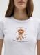 White short-sleeved T-shirt in cotton blend regular fit with print_3