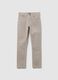 Boys' grey cotton blend regular fit trousers_0