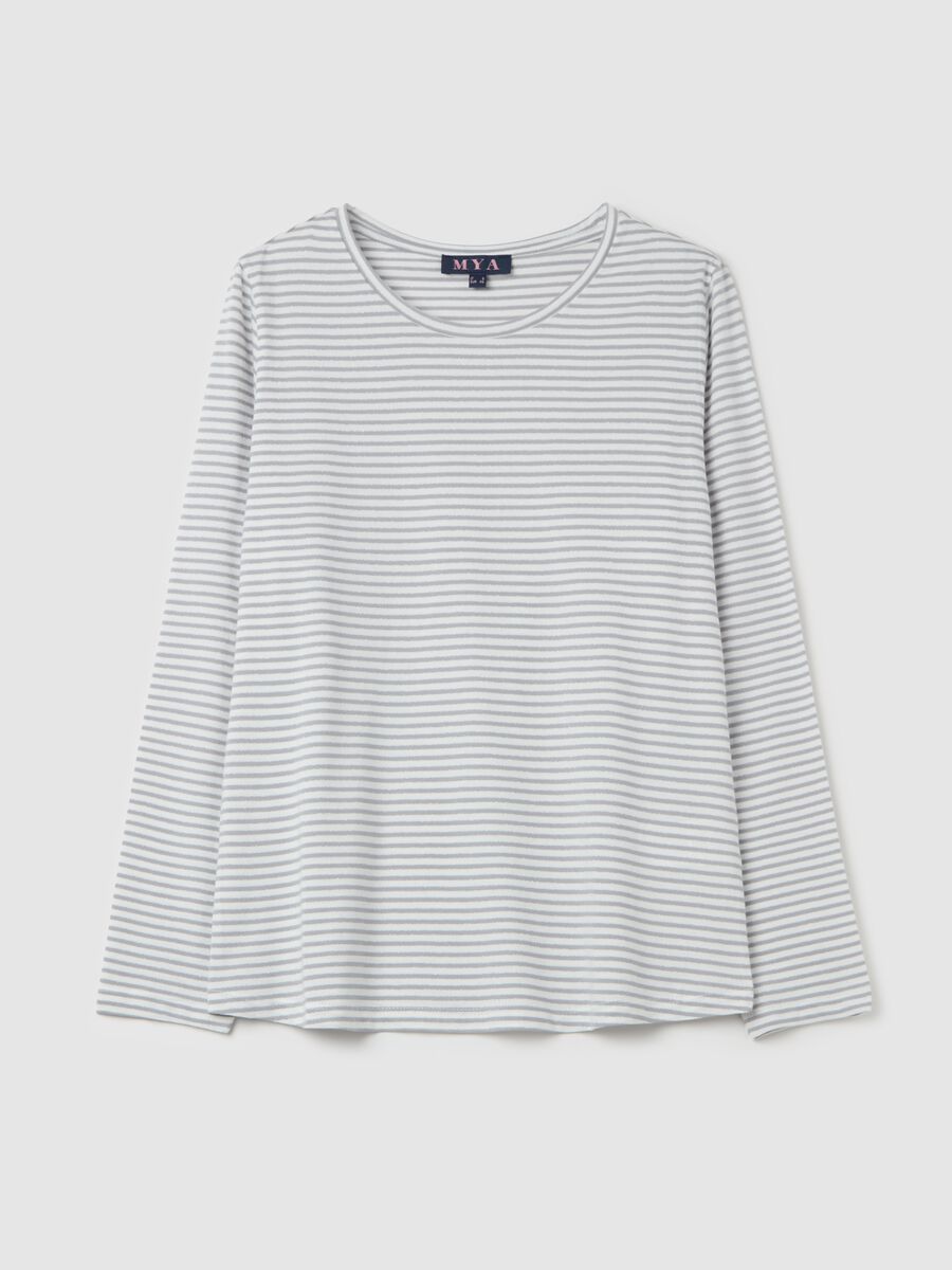 Curvy T-shirt in striped lurex_4