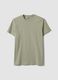 Grey regular-fit short-sleeve pure cotton T-shirt_0