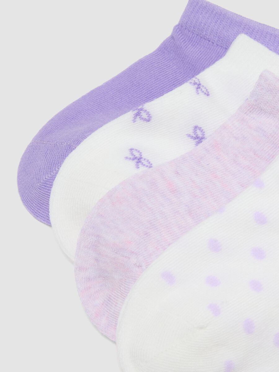 Multipack calze in misto cotone elasticizzato multicolor da bambina_2