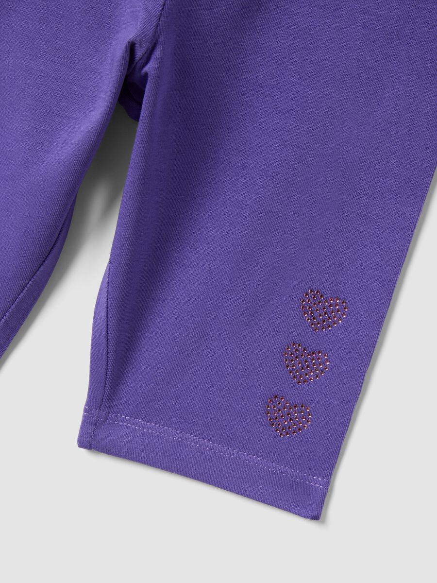 Set in cotone elasticizzato multicolor da bambina con stampa Stitch_2