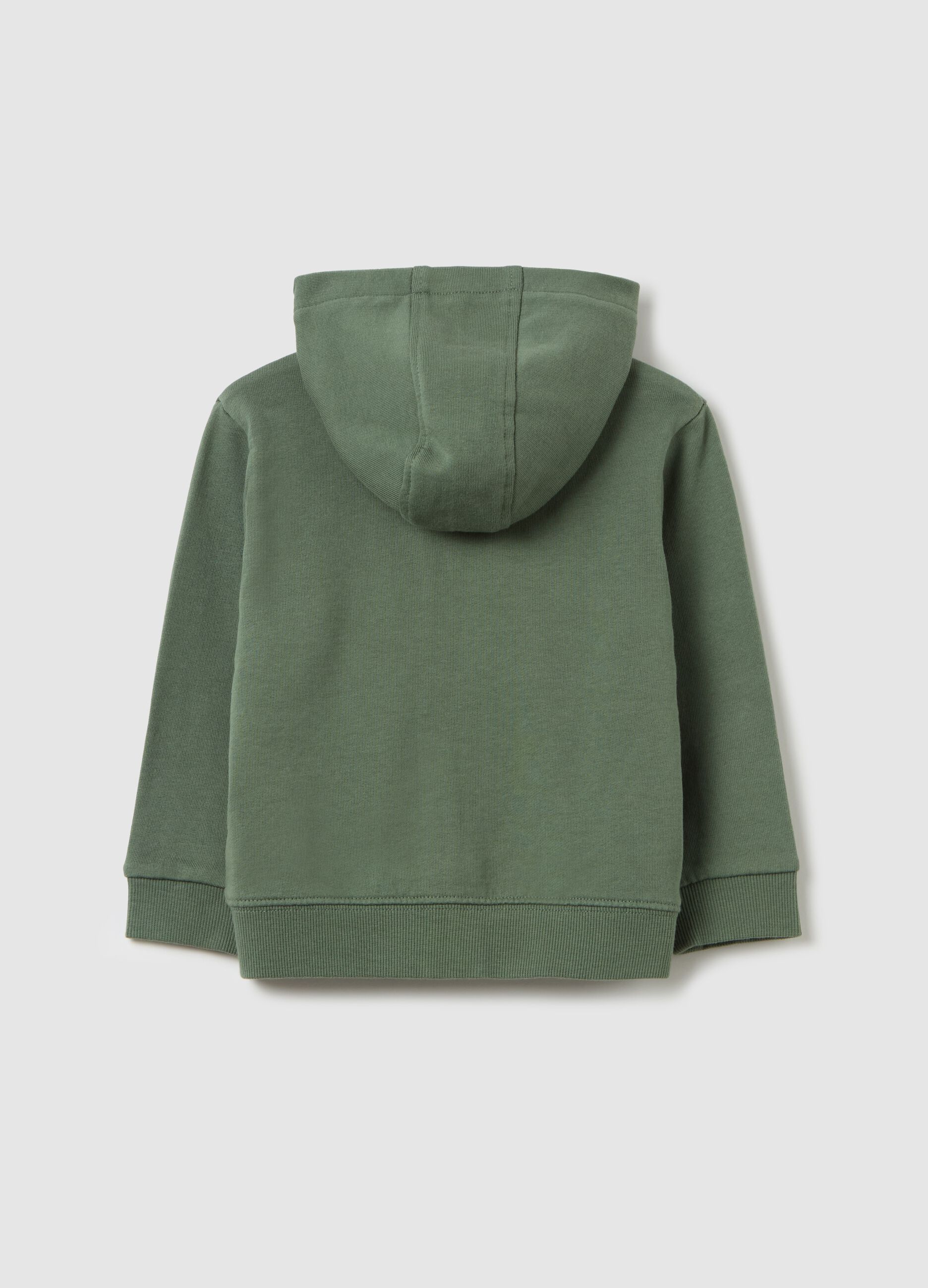 Full-zip sweatshirt in French terry with hood