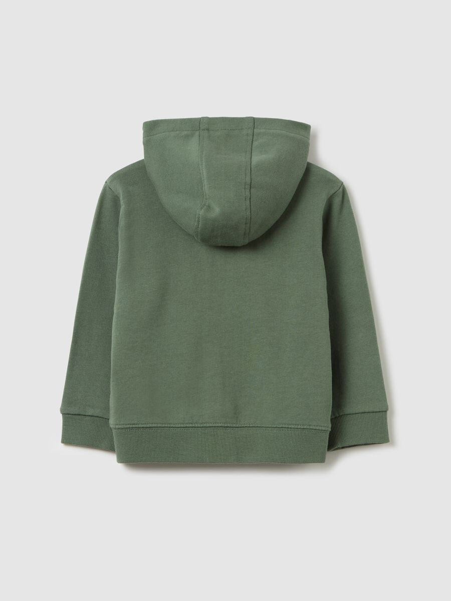 Full-zip sweatshirt in French terry with hood_1
