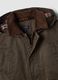 Green water-repellent padded cotton-blend jacket with hood_1