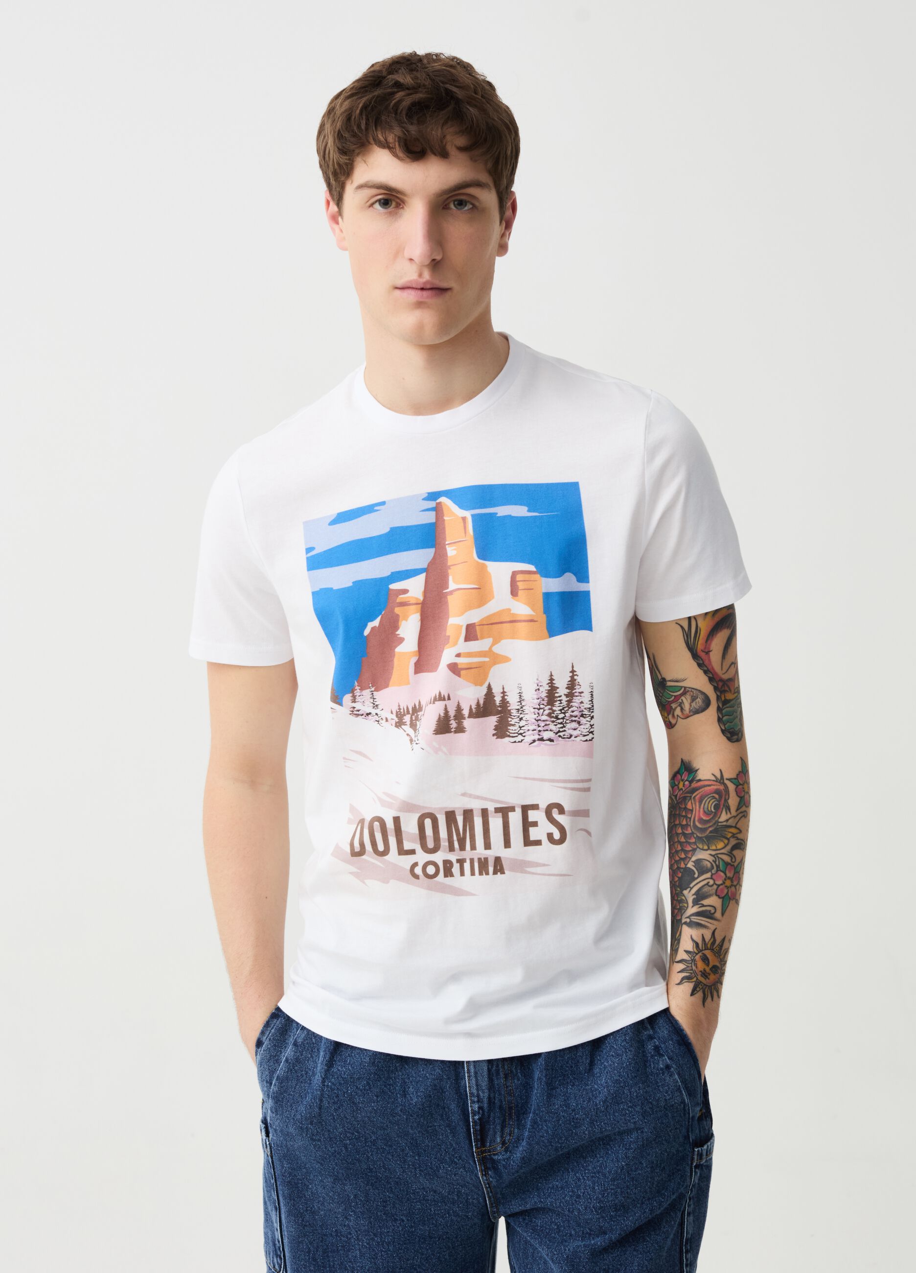 Ovs T-shirt con stampa Dolomiti Cortina