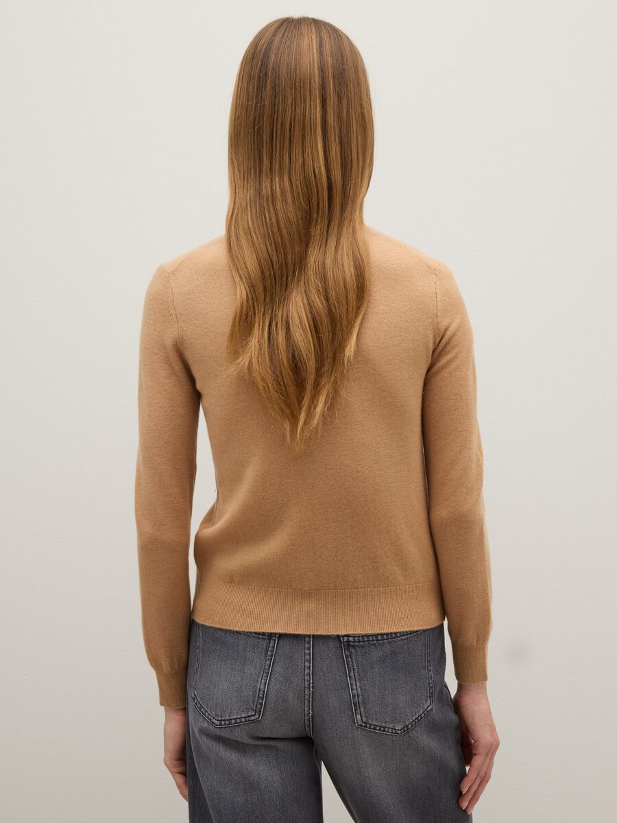 Beige pure wool sweater regular fit_2