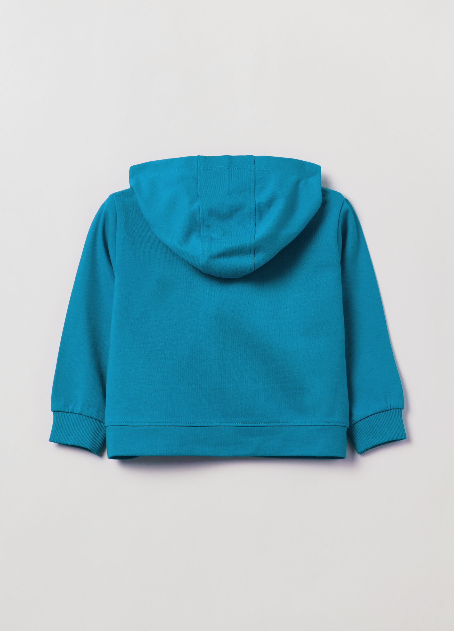 Full-zip in cotone con cappuccio_1