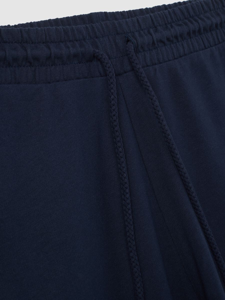 Blue pure cotton regular fit trousers_5