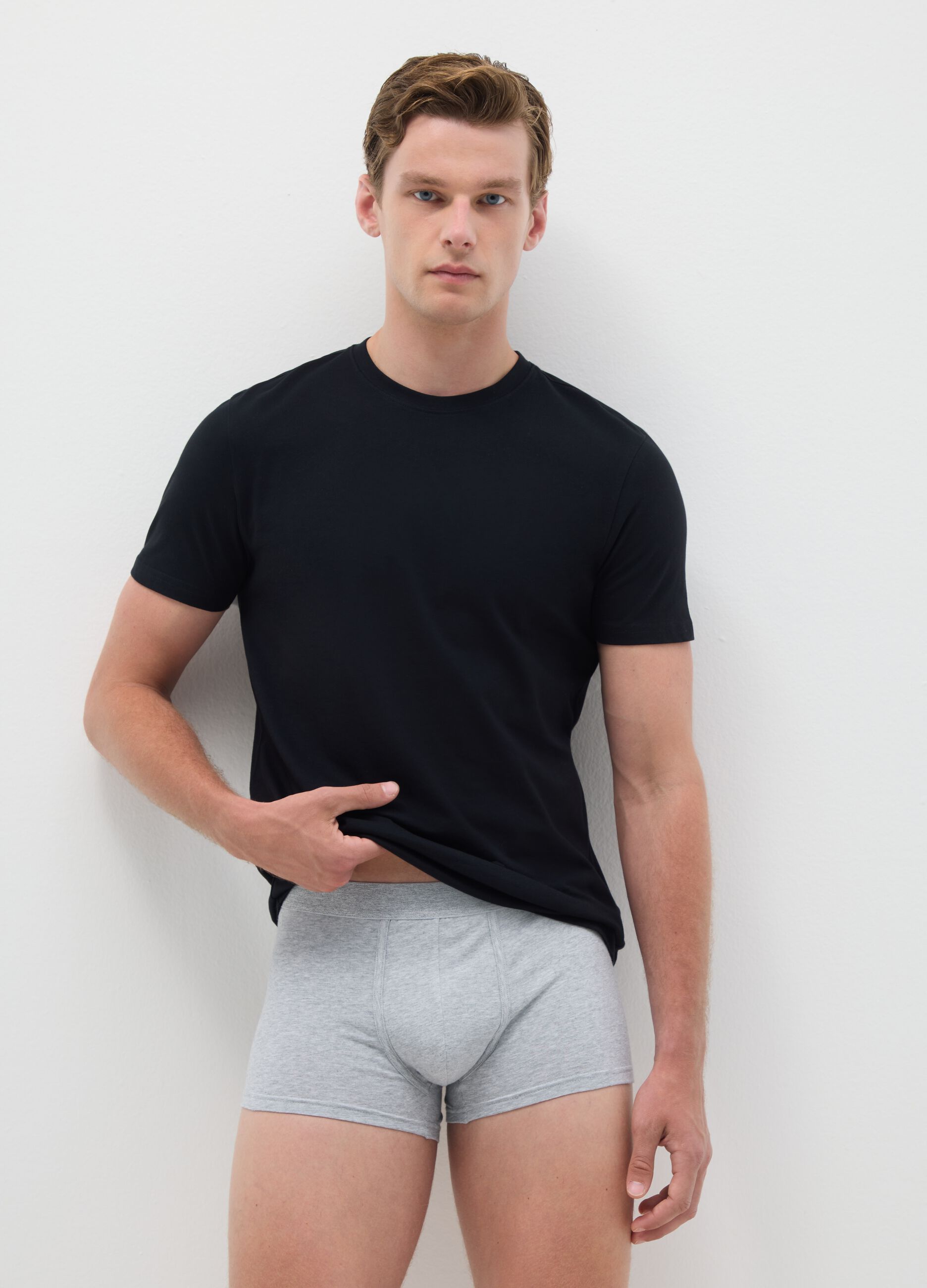 Set 3 boxer da uomo in misto cotone multicolor regular fit