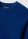 Blue pure cotton crew-neck jumper, regular fit_5