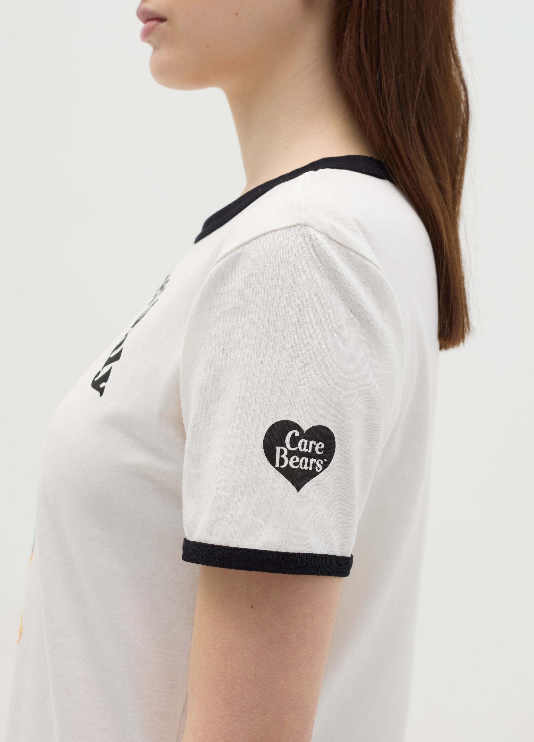White T-shirt in cotton with Care Bears print