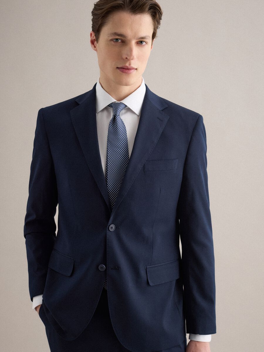 Blue Single-Breasted Blazer Regular Fit_2