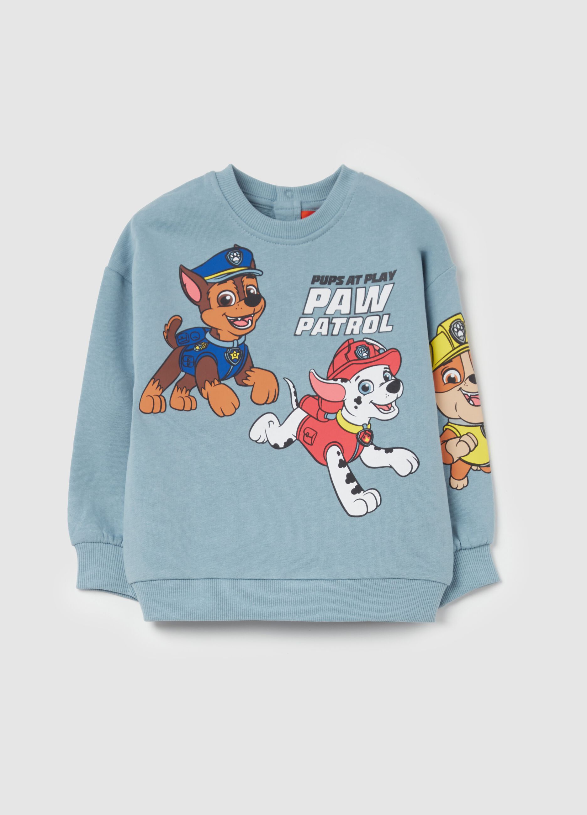 Cotton sweatshirt with Paw Patrol print
