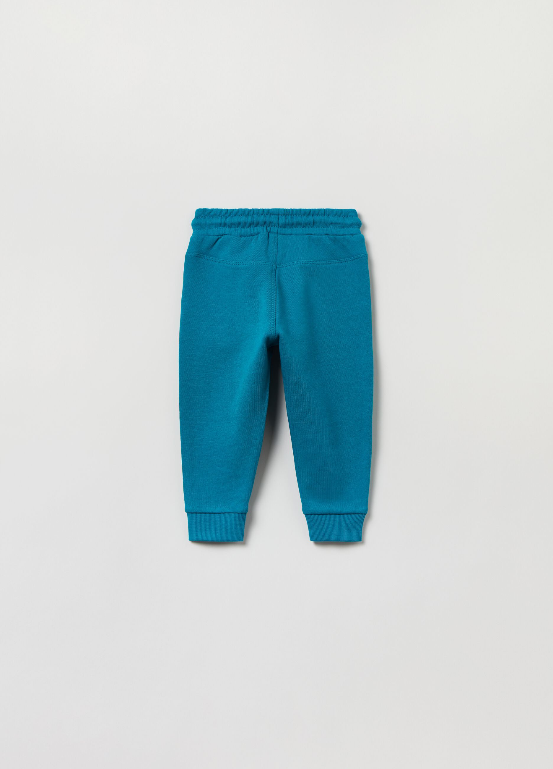 Joggers in felpa con coulisse e stampa_1