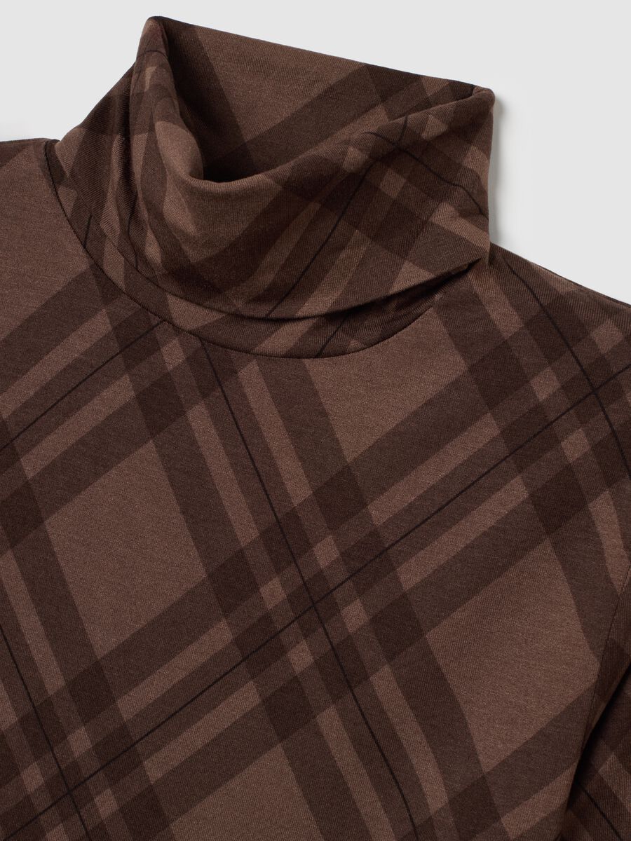 Brown Check Printed Shirt_5