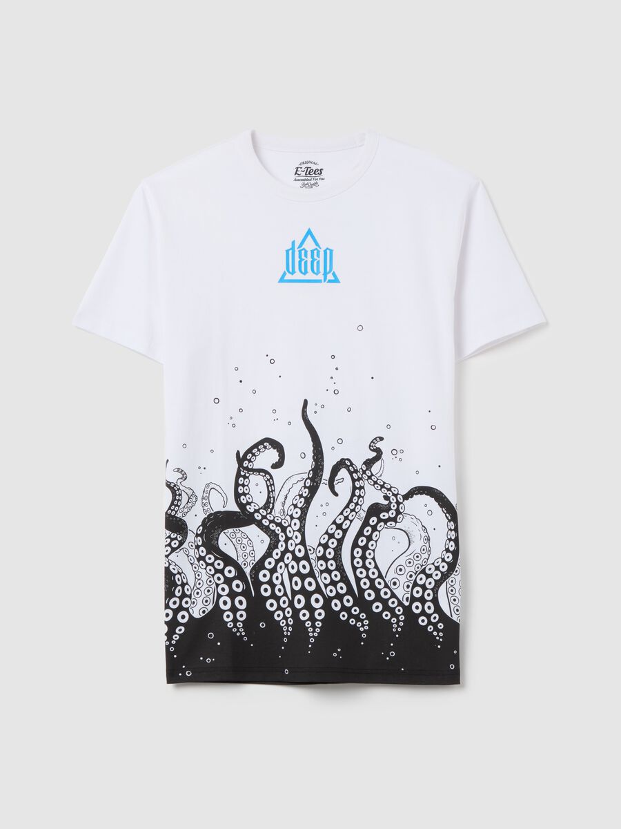 White T-shirt with short sleeves and print_4