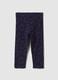 Girls' Blue Stretch Cotton Leggings_1