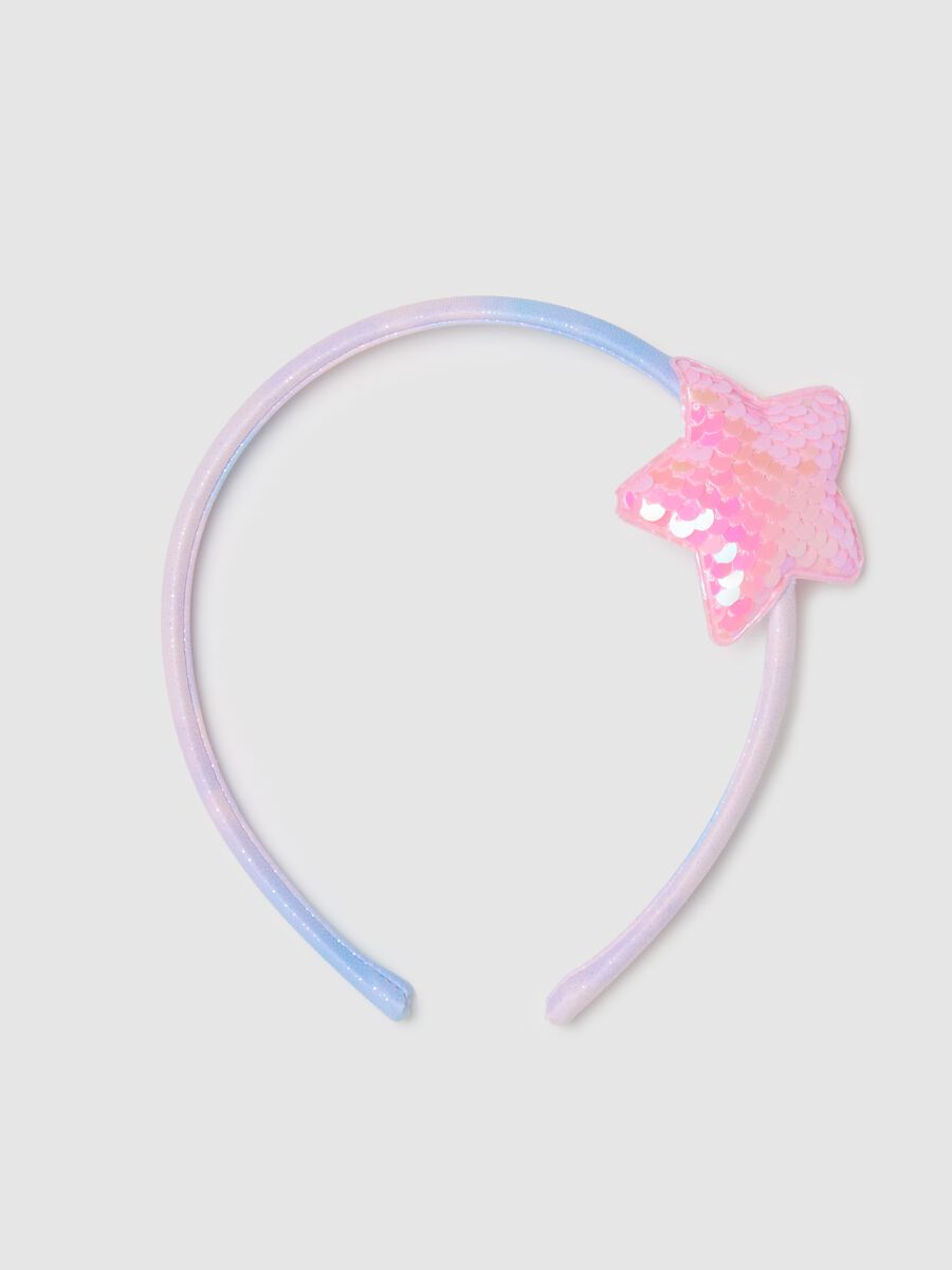 Rainbow Alice band with sequinned star_0