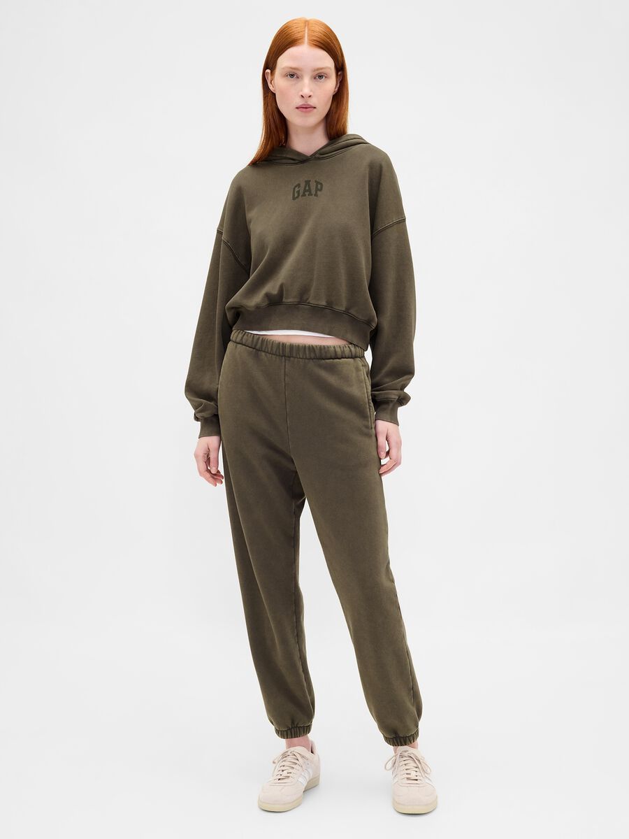 Felpa verde con cappuccio Gap in misto cotone_3