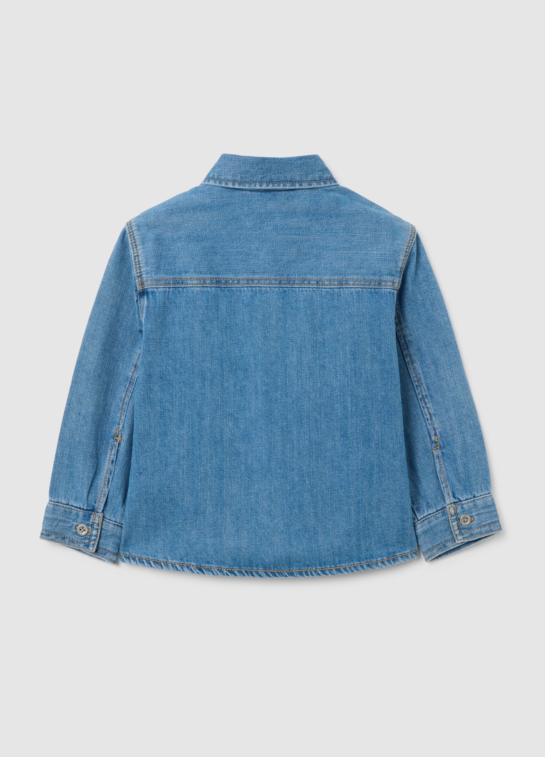 Baby denim shirt with collar