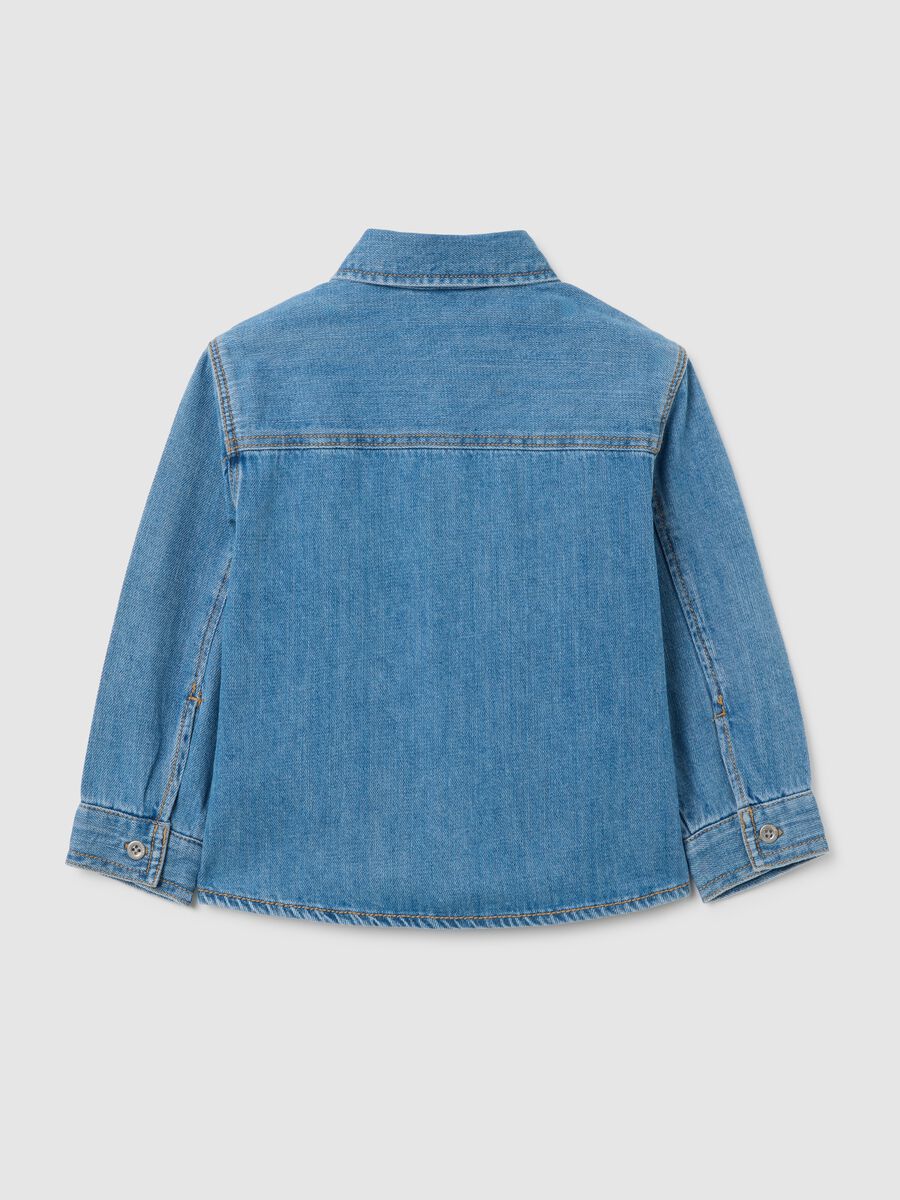 Baby denim shirt with collar_1