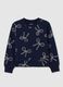Girls' blue cotton sweatshirt in regular fit_0