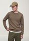 Maglia marrone girocollo in jersey knit regular fit_0