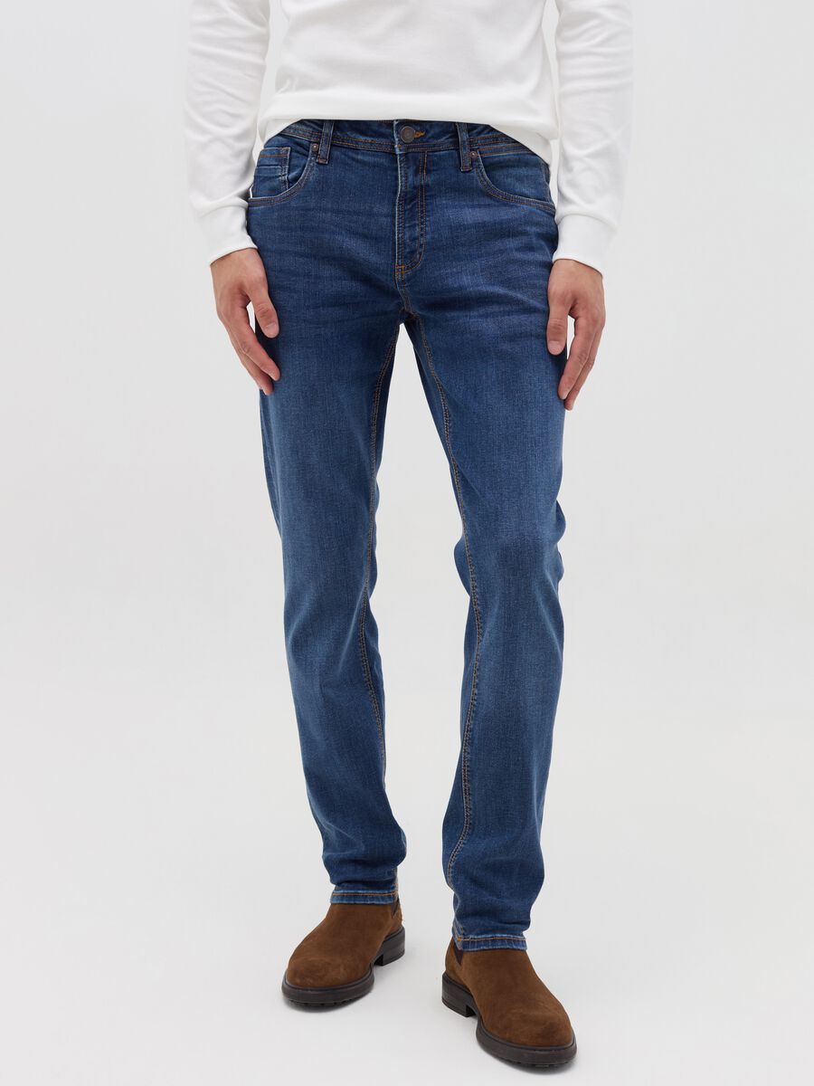 Jeans skinny fit con scoloriture_1