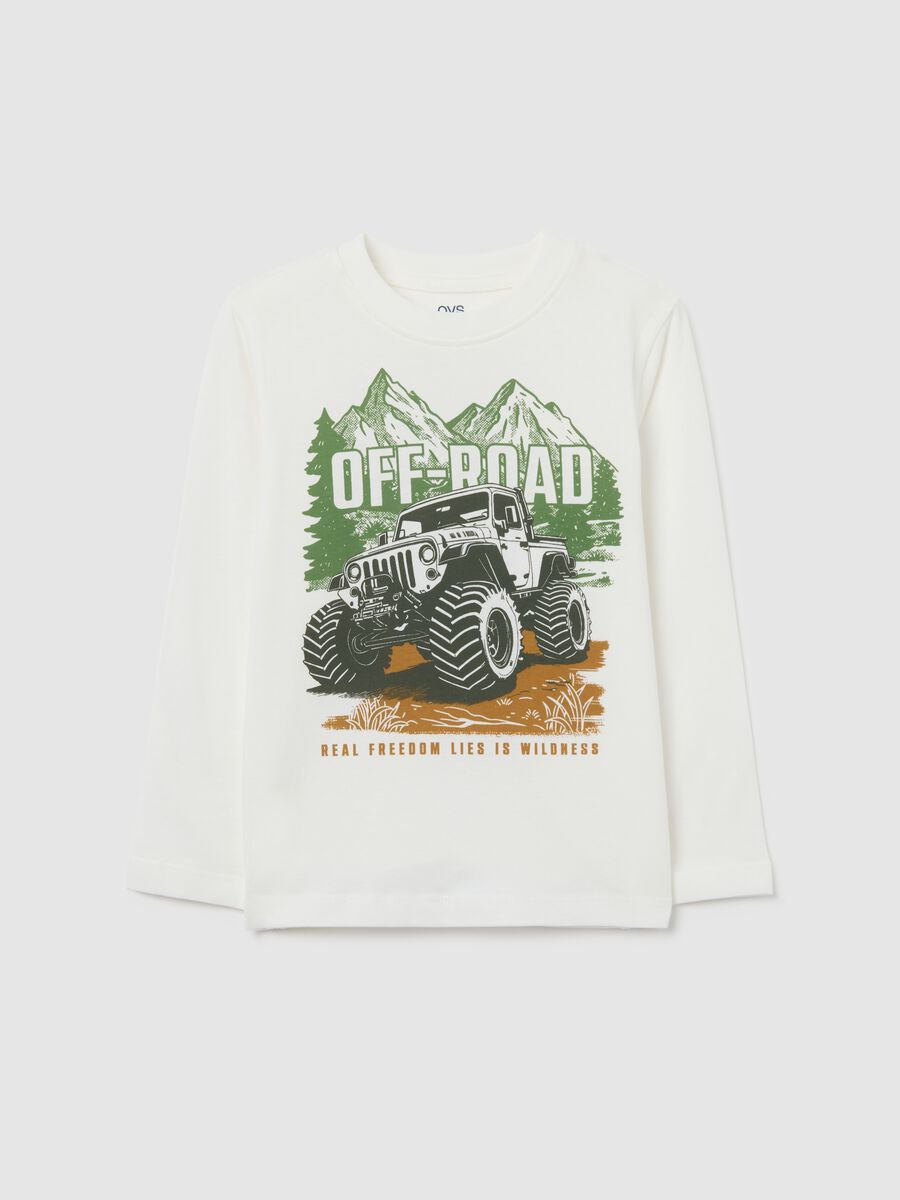 White long-sleeve cotton t-shirt_0