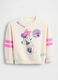 Beige cotton sweatshirt with Minnie print_0