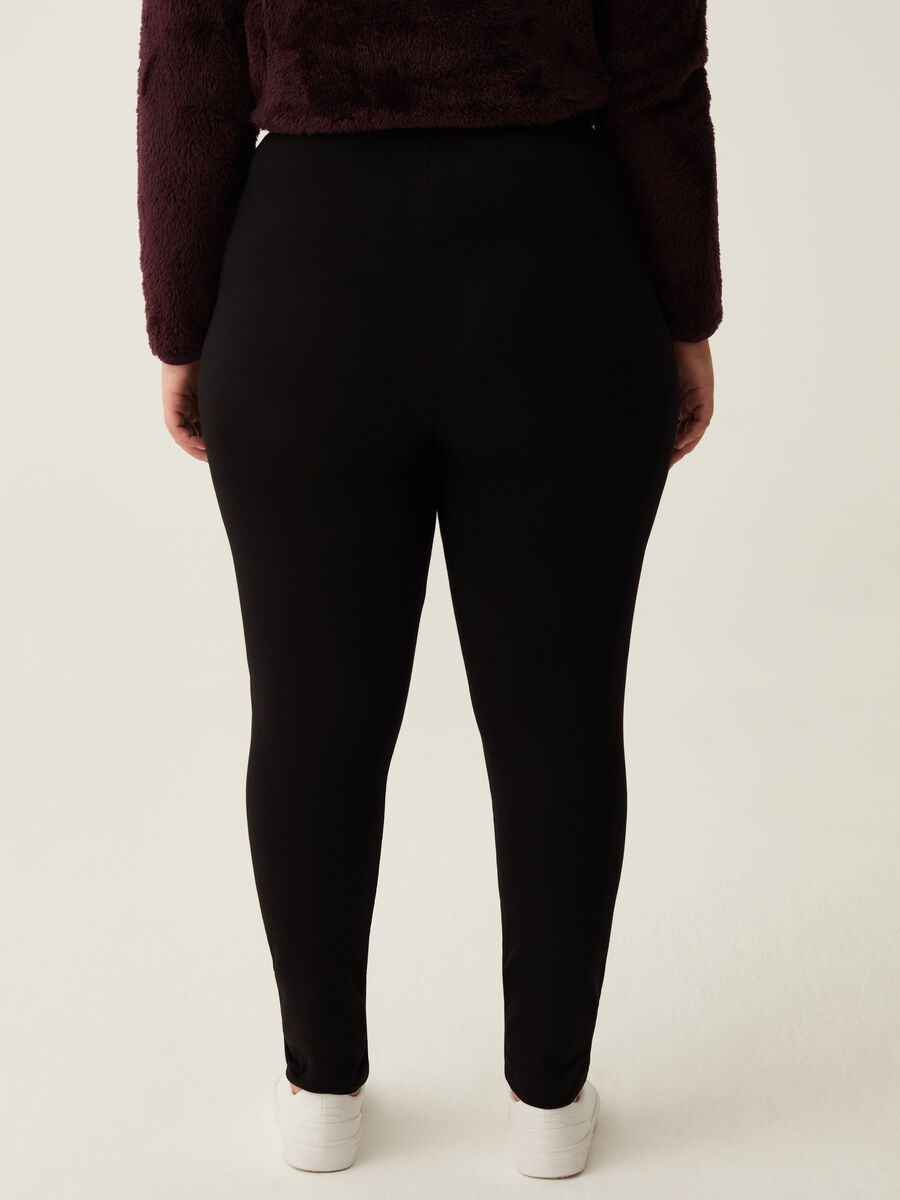 Leggings stretch tinta unita Curvy_2