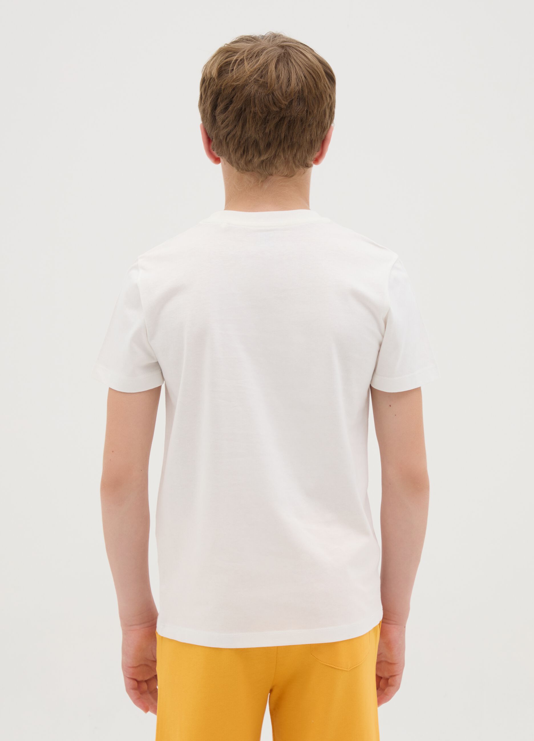 OVS Kids Pure Cotton White T-Shirt