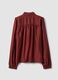 Red viscose-blend shirt with neck tie_2