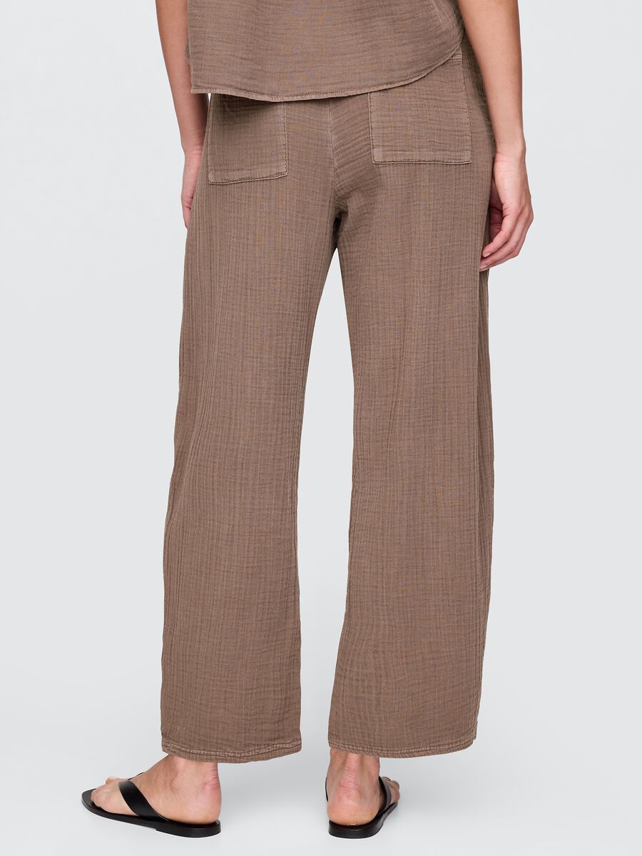 Brown pure cotton trousers_2