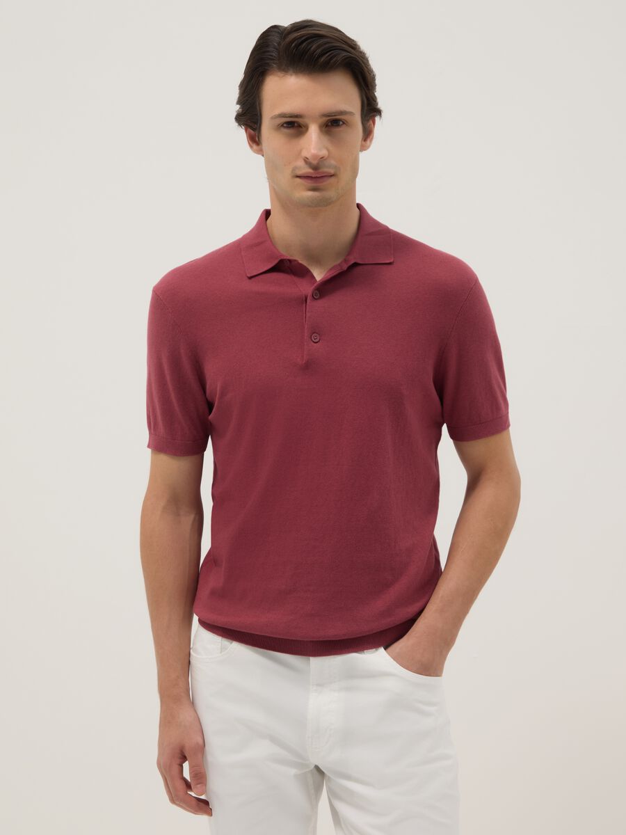 Red pure cotton polo regular fit_0