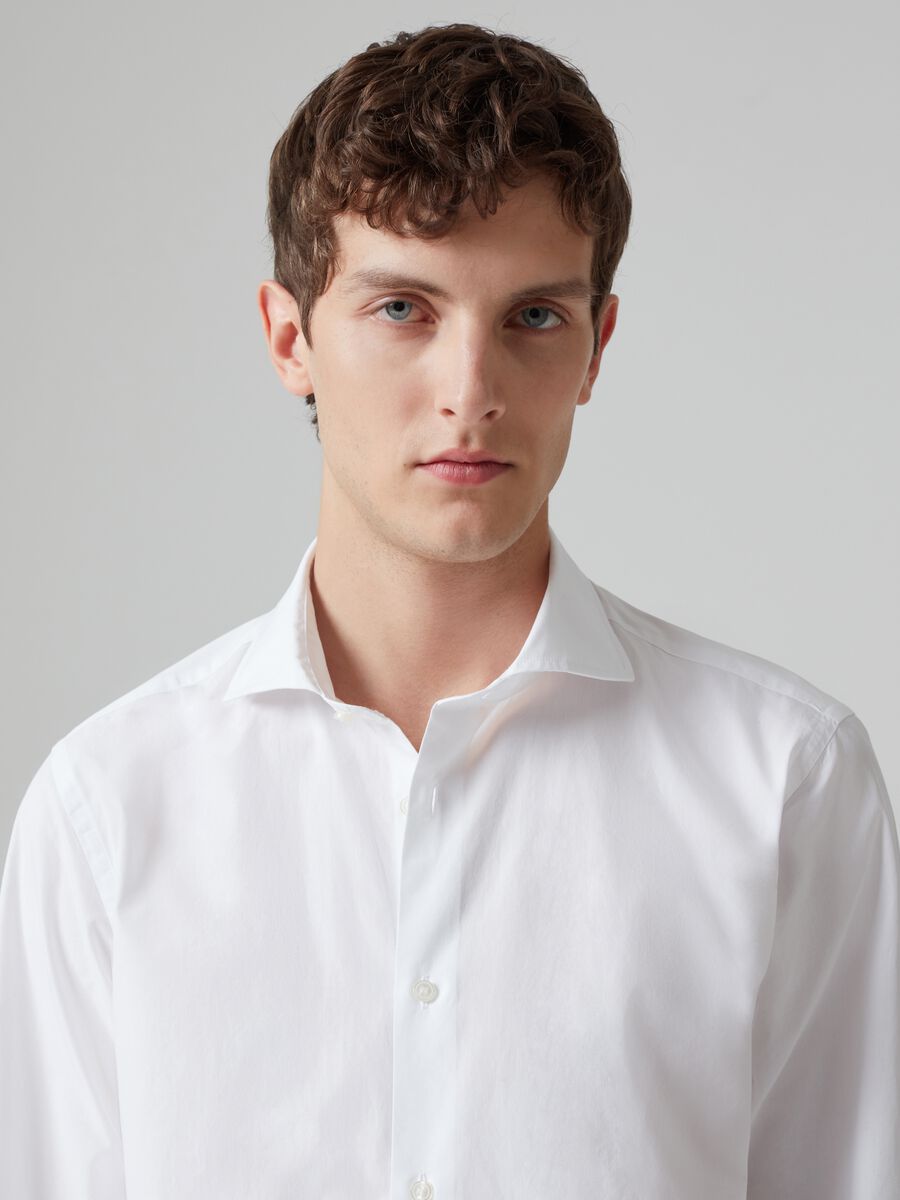 Camicia in popeline tinta unita_1