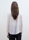 White regular-fit blouse with V-neck and tie detail_3