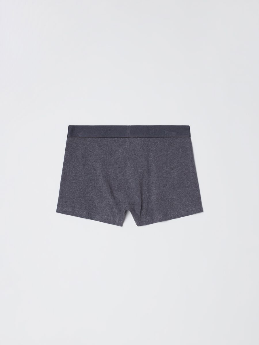 Mélange boxer shorts in stretch organic cotton_1