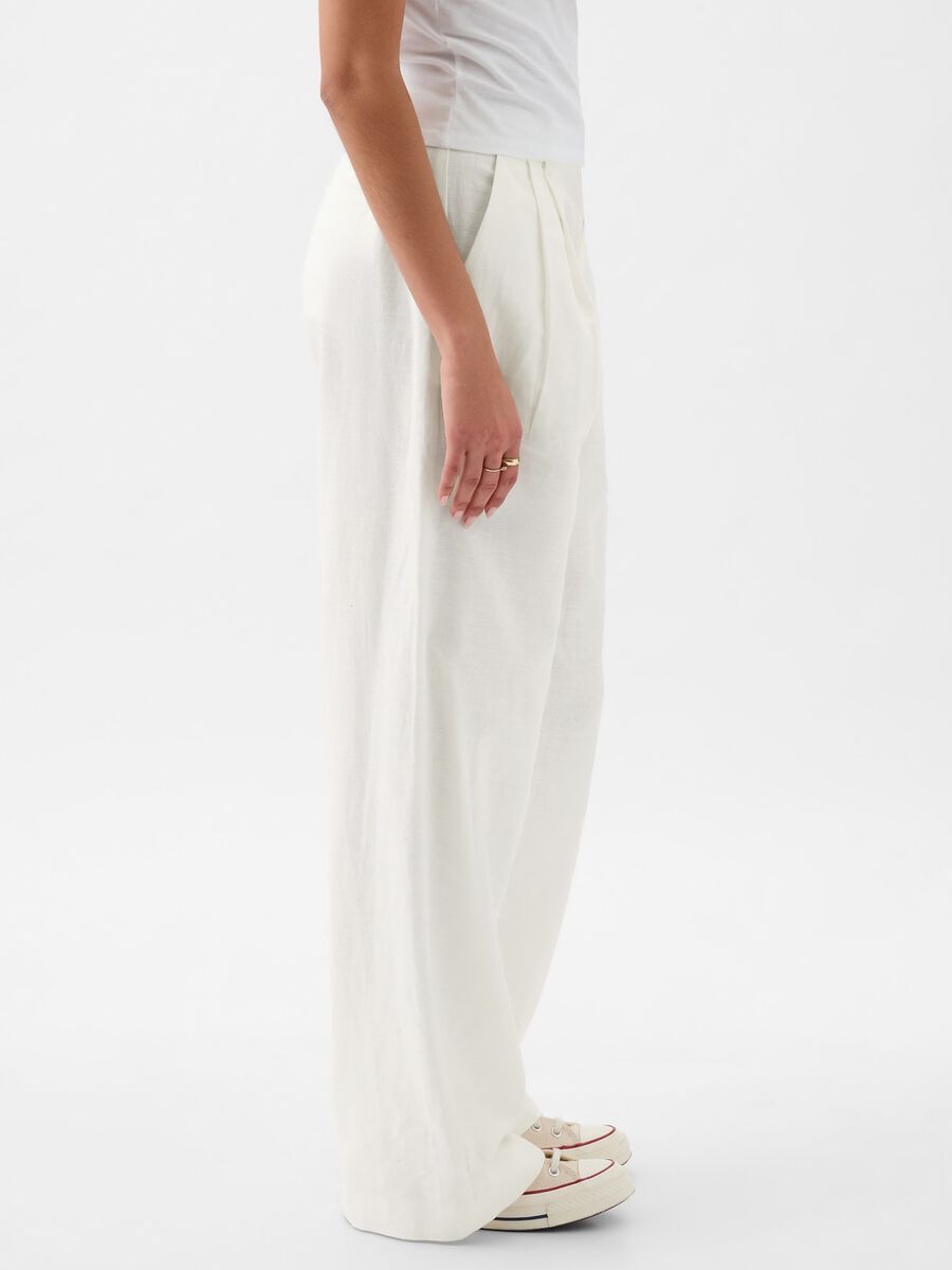 Wide-leg trousers cotton and linen_1