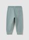 Children's green pure cotton jogger trousers_1