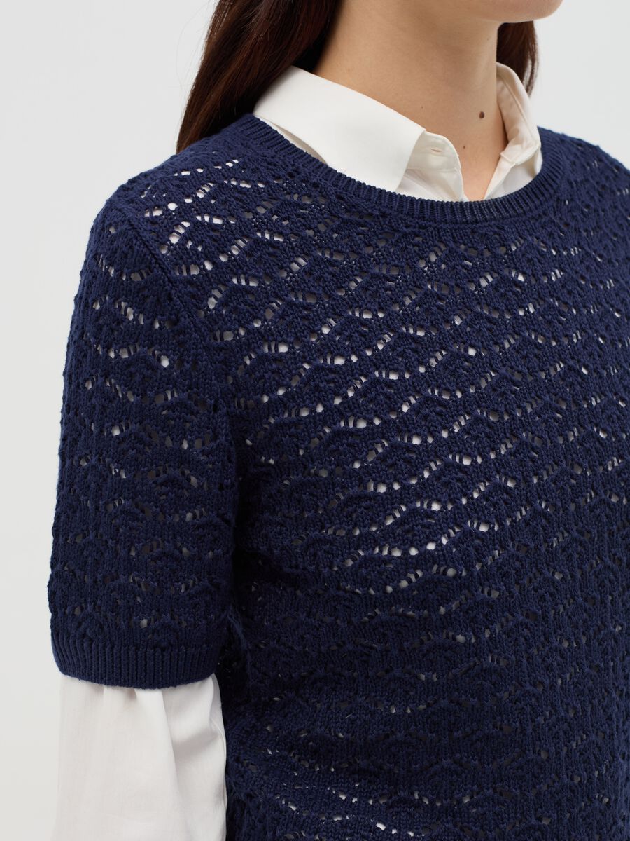 Crochet top with short sleeves_2