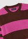 Multicoloured striped crew neck sweater in regular fit cotton blend_1