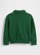 Green cotton sweatshirt with collar_1