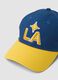 Blue and yellow pure cotton cap with LA Galaxy embroidery_2