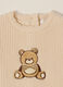 Cream band dress with bear embroidery_2