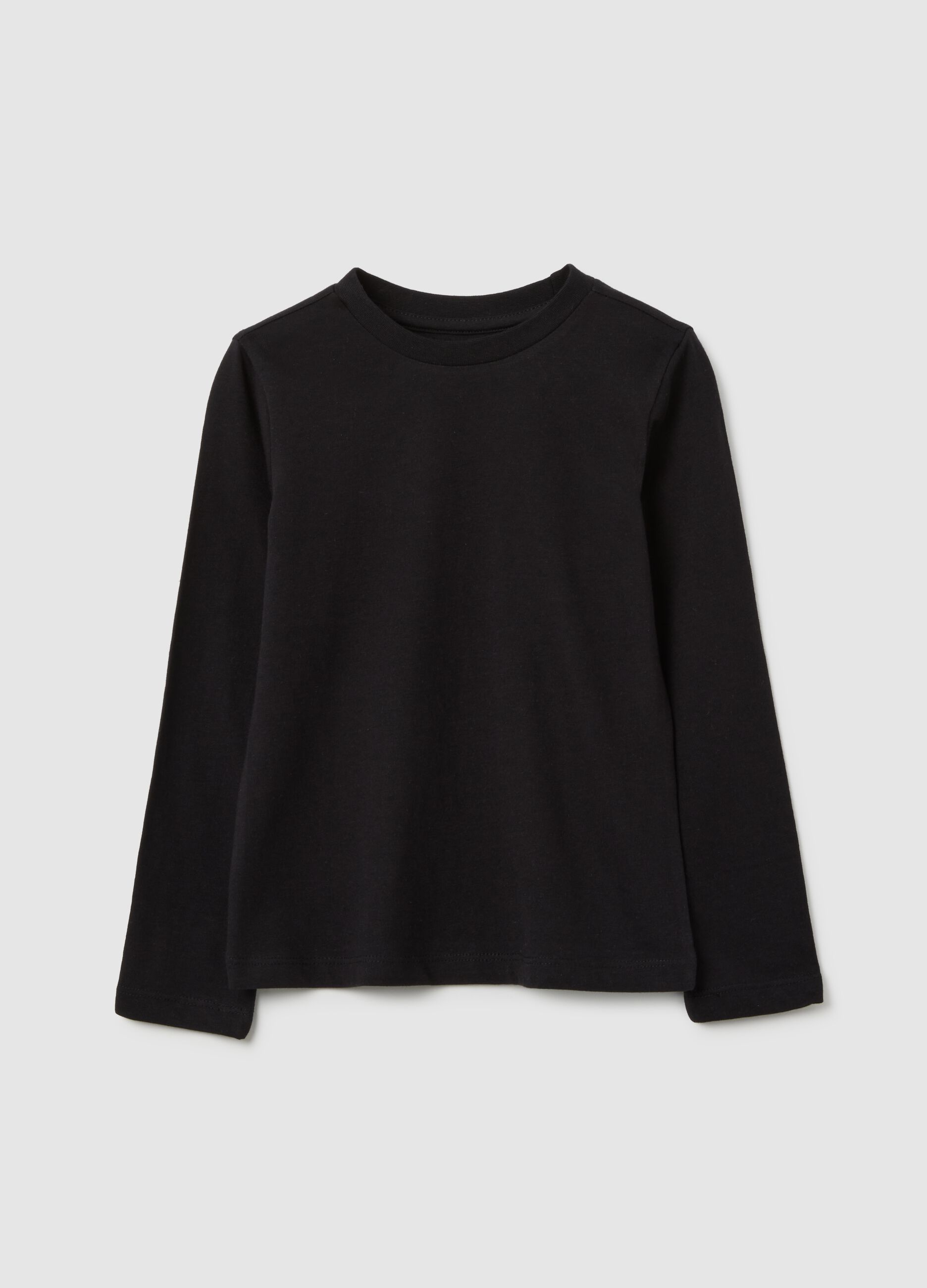 Girls' pure cotton black regular fit top