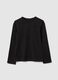 Girls' pure cotton black regular fit top_0