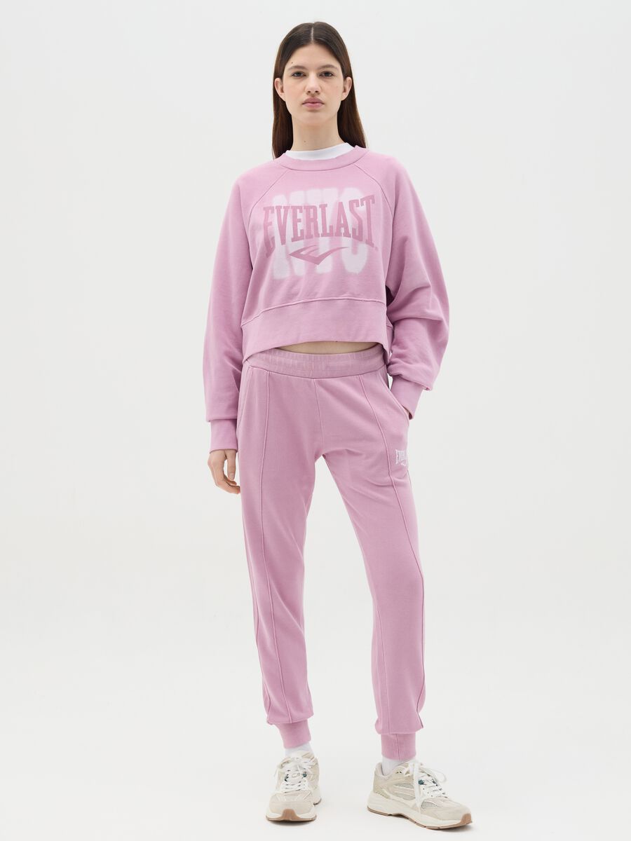 Cropped sweatshirt with logo print_1