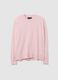 Pink pure wool crew neck jumper, regular fit_4